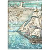 Sailing Ship Rice Paper - Songs Of The Sea - Stamperia