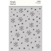 Snow Flurries 6x8 Stencil - Winter Wonder - Simple Stories - PRE ORDER