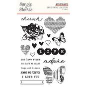 Simple Vintage Love Story Stamps - Simple Stories