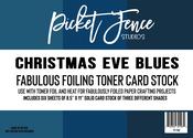 Christmas Eve Blues Fabulous Foiling Toner Card Stock - Picket Fence Studios