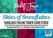 Skies of Snowflakes Fabulous Foiling Toner Card Stock - Picket Fence Studios