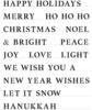 Holiday Good Words A2 Stencil - The Crafter's Workshop