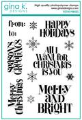 Festive Phrases Stamps - Gina K Designs