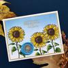 Sunflower Greetings Clear Stamps - Spellbinders