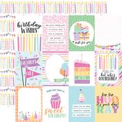 Journaling Cards 3x4 Paper - Make A Wish Birthday Girl - Echo Park