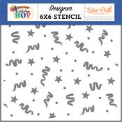 Confetti And Stars Stencil - Make A Wish Birthday Boy - Echo Park