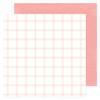 Pink Plaid Paper - Hello Little Girl - American Crafts