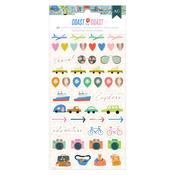 Coast-to-Coast Puffy Icons Stickers - American Crafts