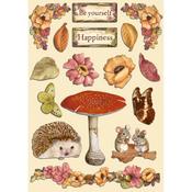 Romantic Woodland Colored Wooden Shapes - Stamperia