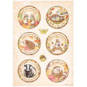 Rounds Rice Paper - Romantic Woodland - Stamperia