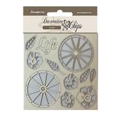 Wheels Decorative Chips - Blue Land - Stamperia