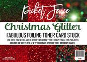 Christmas Glitter Foiling Toner Card Stock - Picket Fence Studios