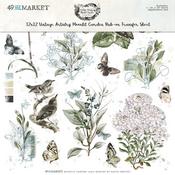 Vintage Artistry Moonlit Garden 12x12 Rub-on Transfer Sheet - 49 And Market