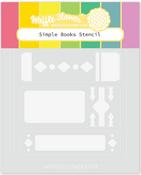 Simple Books Stencil - Waffle Flower Crafts
