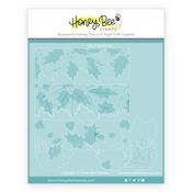 Holly Border - Set Of 2 Coordinating Stencils - Honey Bee Stamps