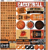 Lets Play Basketall 12x12 Sticker Sheet - Reminisce - PRE ORDER