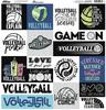Let's Play Volleyball 12x12 Sticker Sheet - Reminisce