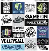 Let's Play Volleyball 12x12 Sticker Sheet - Reminisce - PRE ORDER