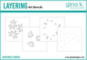 Christmas Flowers Stencil - Gina K Designs