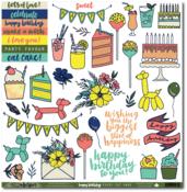 Happy Birthday Fussy Cut Sheet - Wild Whisper Designs - PRE ORDER
