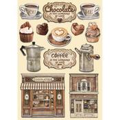 Coffee and Chocolate Colored Wooden Shapes - Stamperia