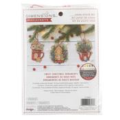 Sweet Christmas Ornaments (14 Count) - Dimensions Gold Collection Counted Cross Stitch Ornament Kit