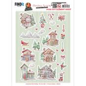 Small Elements B, Christmas Scenery - Find It Trading Yvonne Creations Punchout Sheet