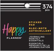 Journaling Monthly Essentials - Happy Planner Tiny Sticker Pad 3.5"X3.3" 20/Sheets