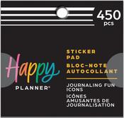Journaling Fun Icons - Happy Planner Tiny Sticker Pad 3.5"X3.3" 20/Sheets