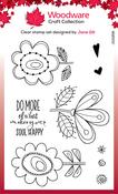 Singles Petal Doodles Happy Soul - Woodware Clear stamps 4"X6"