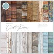 Wood Textures, 20 Designs - Craft Consortium Double-Sided Paper Pad 8"X8" 30/Pkg