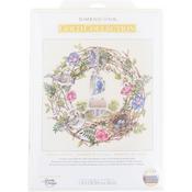 Cottage Wreath 18 Count - Dimensions Counted Cross Stitch Kit 12"x12"