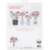 Wildflower Vases 16 Count - Dimensions Counted Cross Stitch Kit 16"x8"