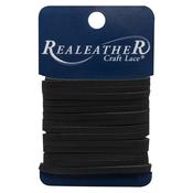 Black - Realeather Crafts Latigo Lace .125"X4yd Carded