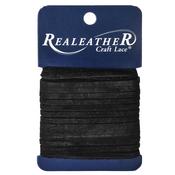 Black - Realeather Crafts Suede Lace .125"X8yd Carded