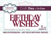 Birthday Wishes - Mini Expressions Art D - Creative Expressions Craft Dies By Sue Wilson