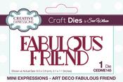Fabulous Friend - Mini Expressions Art D - Creative Expressions Craft Dies By Sue Wilson