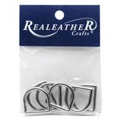 Nickel - Realeather D-Ring 3/4" 6/Pkg