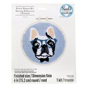 Bulldog - Fabric Editions Punch Needle Kit 6" Round