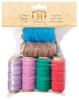 Assorted Colors - Hemptique Hemp Cord Mini Spools 20lb 29' 12/Pkg