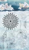 Nr. 583, Icy Florals - Studio Light Artic Winter Clear Stamps