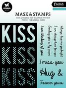 Nr. 06, Kiss Sentiments - Studio Light Essentials Stencils & Stamps