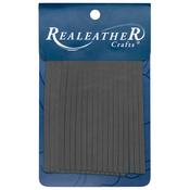 Charcoal - Realeather Crafts Deerskin Fringe 2"X3" 2/Pkg Carded