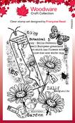 Singles Garden Daisies - Woodware Clear Stamp 4"X6"