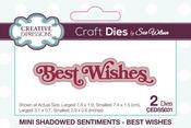 Best Wishes, Shadowed Sentiments - Creative Expressions Mini Craft Dies By Sue Wilson
