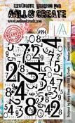 Number Graffiti - AALL And Create A7 Photopolymer Clear Stamp Set