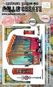 Brit Stop Bus Pop - AALL And Create A7 Photopolymer Clear Stamp Set