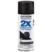 Flat Black - Rust-Oleum Painter's Touch Ultra Cover 2X Spray Paint 12oz