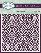 Lace Crochet - Creative Expressions Taylor Made Journals Stencil 6"X6"