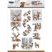 Deer, Sturdy Winter - Find It Trading Amy Design 3D Push Out Sheet